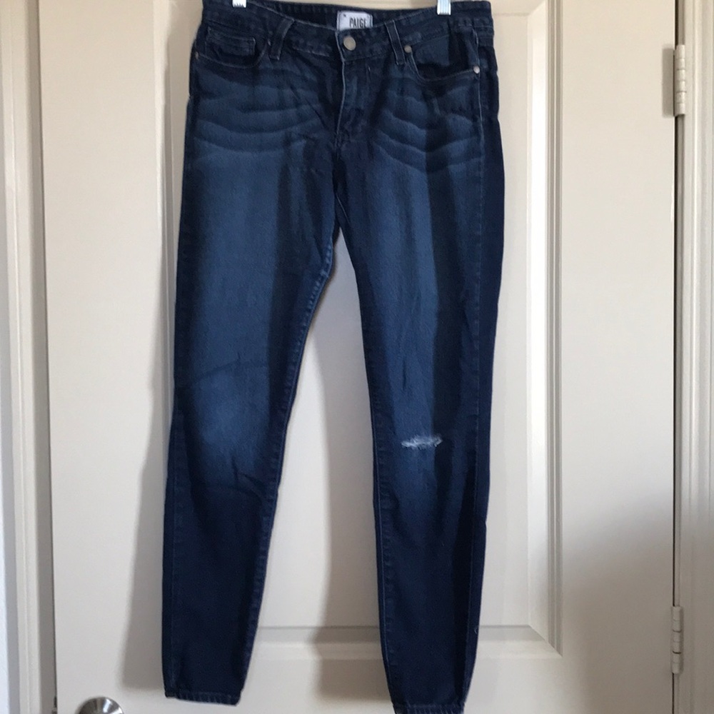Paige Skinny Stretch Distressed Jeans